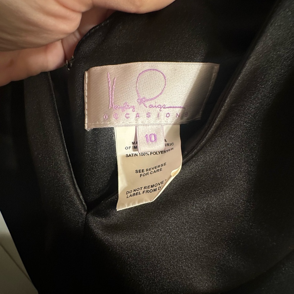 Hayley Paige Occasions Black Satin Blazer